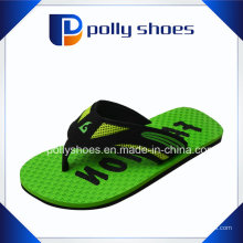 Mens Flip Flop Sandales Taille 9 Green Thong Red Rubber